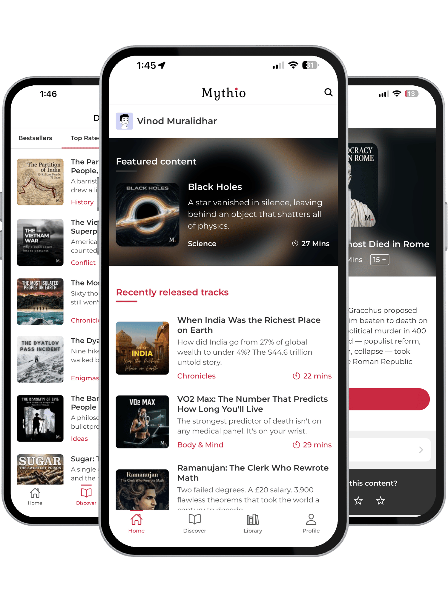 Mythio app screen